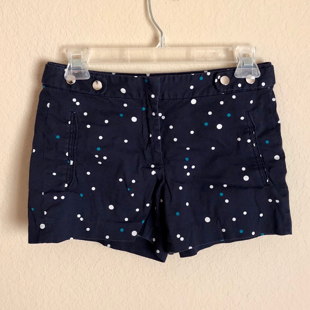 Zara dress shorts, navy, dots print, size XS